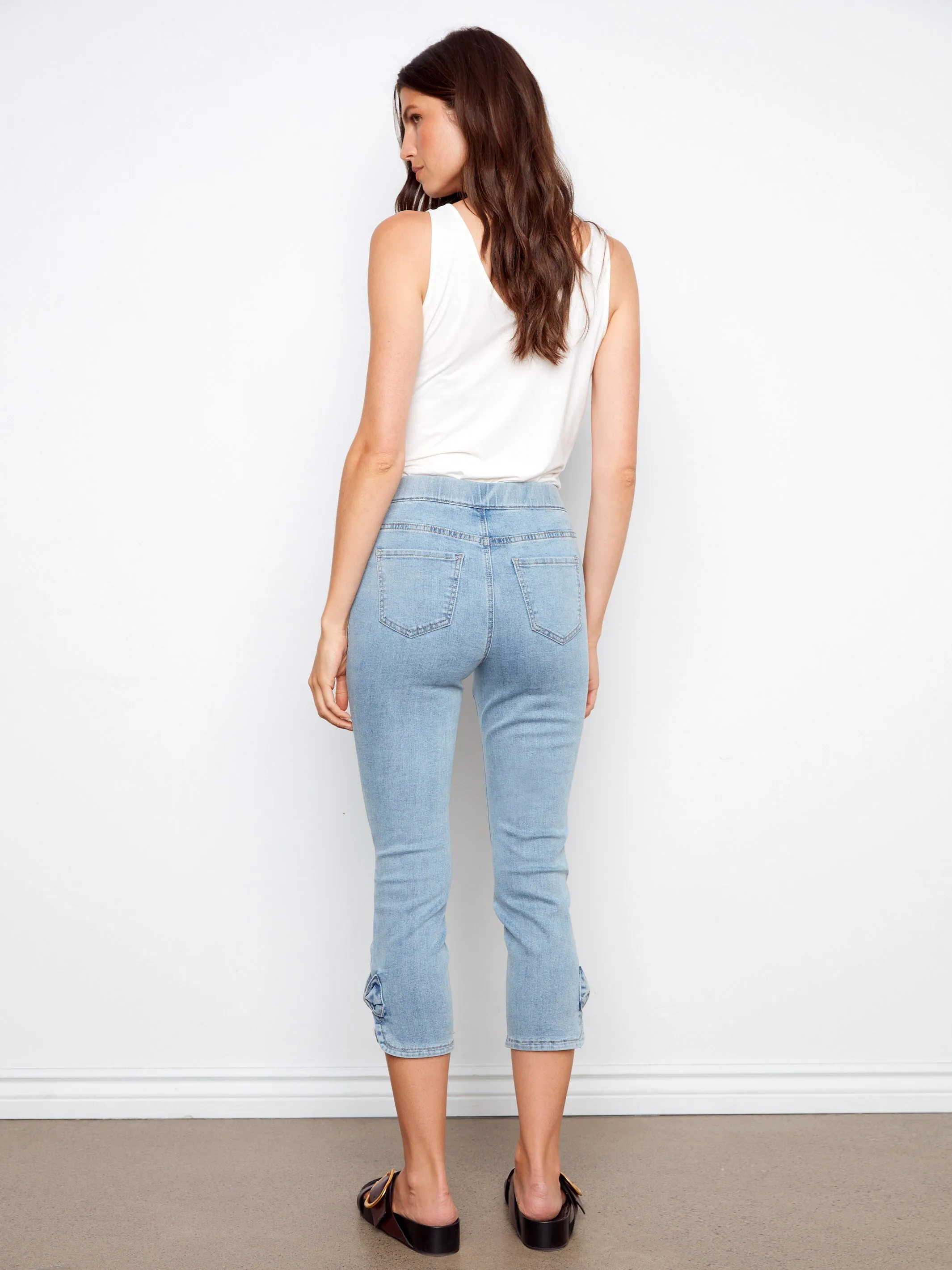 Pull-On Jeans With Bow Detail - Light Blue sold by Charlie B product image thumbnail 4