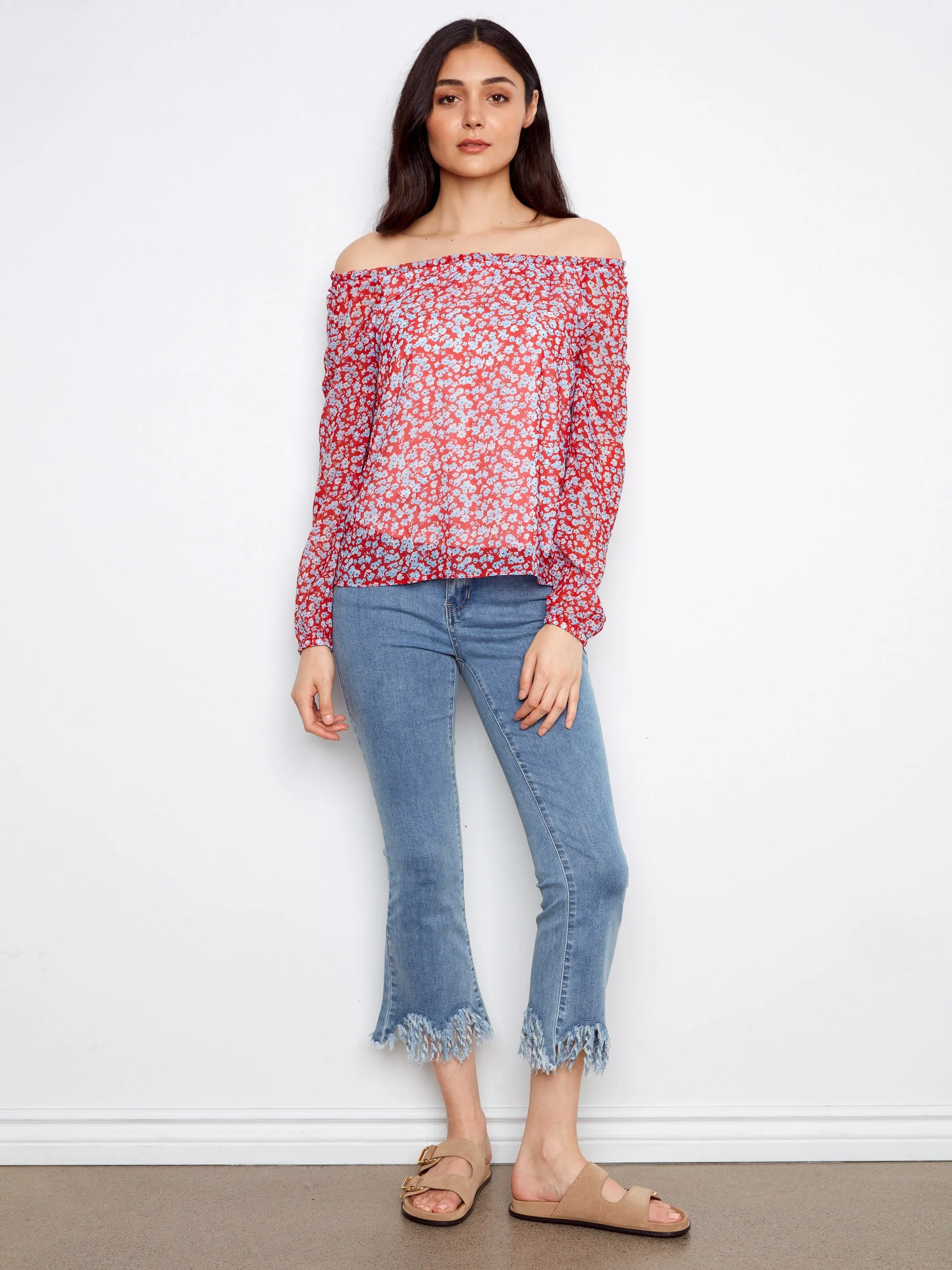 Printed Off-Shoulder Blouse - Dixie sold by Charlie B product image thumbnail 2
