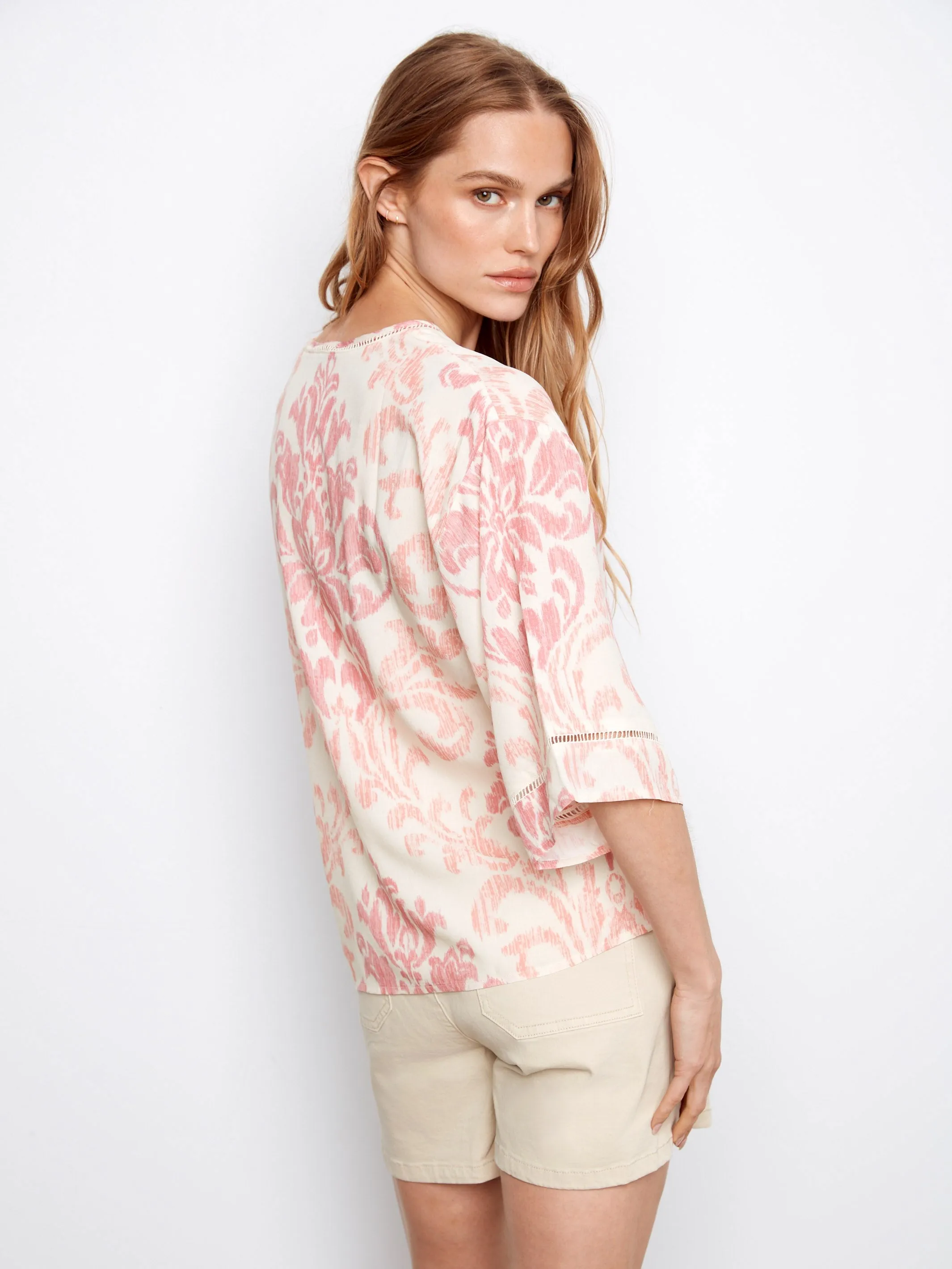 Printed Viscose V-Neck Blouse - Evelyn sold by Charlie B product image thumbnail 5