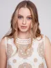 Sleeveless Crochet Top With Floral Pattern - Dune sold by Charlie B