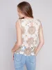 Sleeveless Crochet Top With Floral Pattern - Dune sold by Charlie B