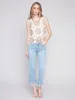 Sleeveless Crochet Top With Floral Pattern - Dune sold by Charlie B
