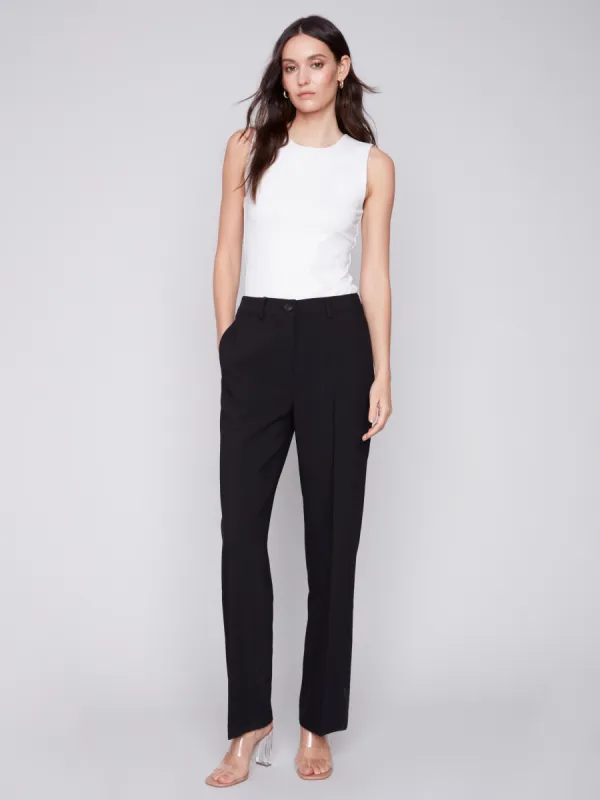 Straight Leg Pants - Black sold by Charlie B