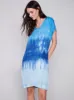 Tie Dye Dress with Dolman Sleeves - Sky sold by Charlie B