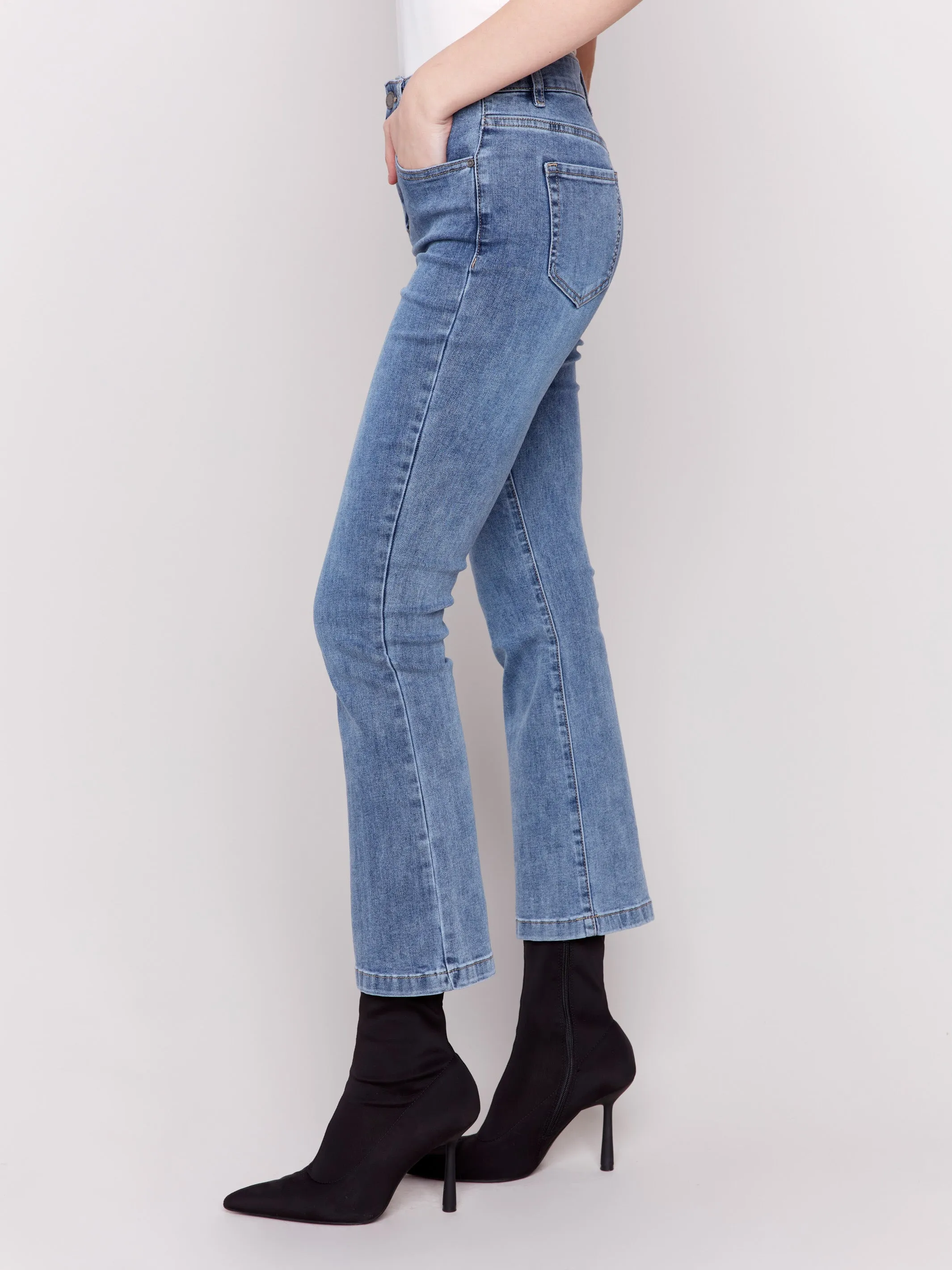 Bootcut Stretch Denim Pants - Medium Blue sold by Charlie B product image thumbnail 3