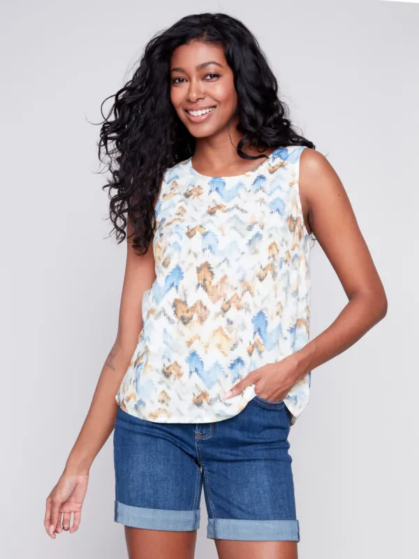 Printed Sleeveless Top - Seaside made by Charlie B