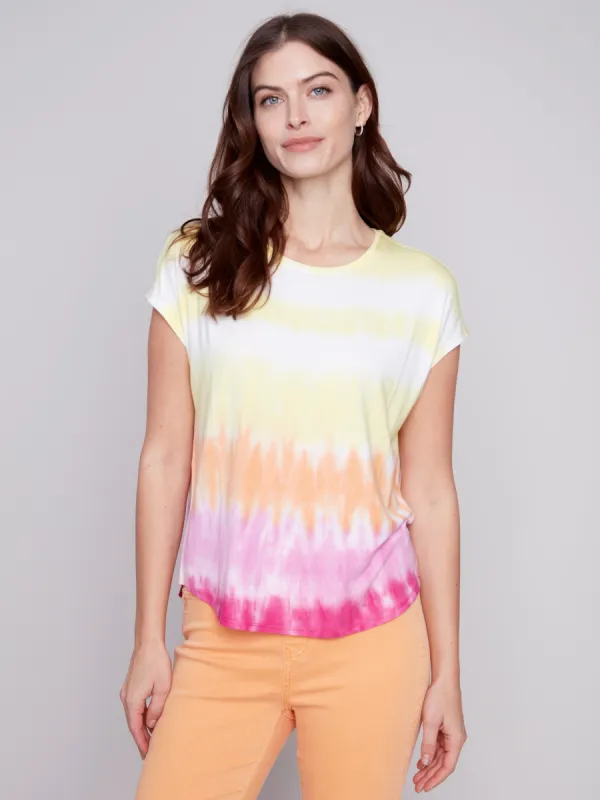 Tie Dye Knit Top - Sunset sold by Charlie B