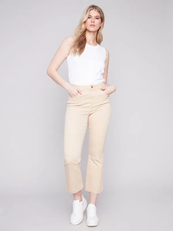Bootcut Stretch Twill Pants - Corn sold by Charlie B