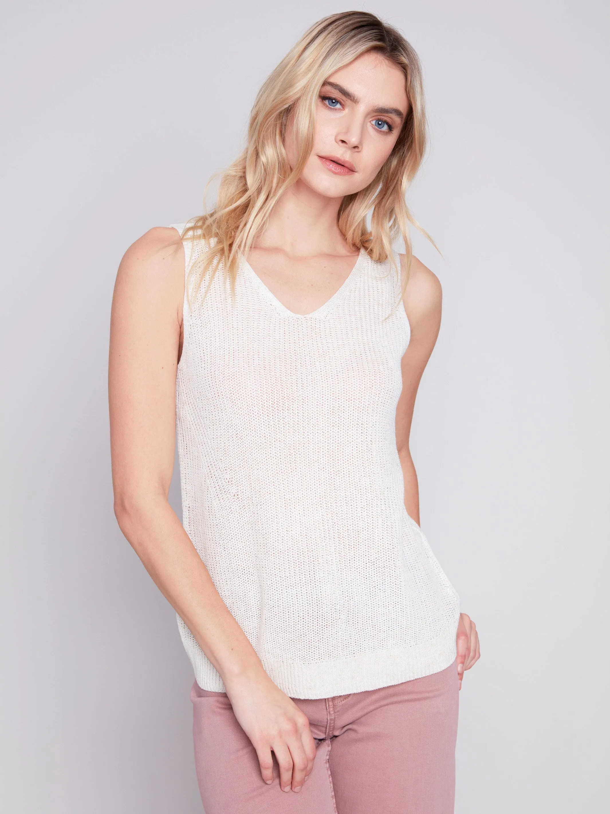 Cold-Dye Knit Cami - Natural sold by Charlie B product image thumbnail 5