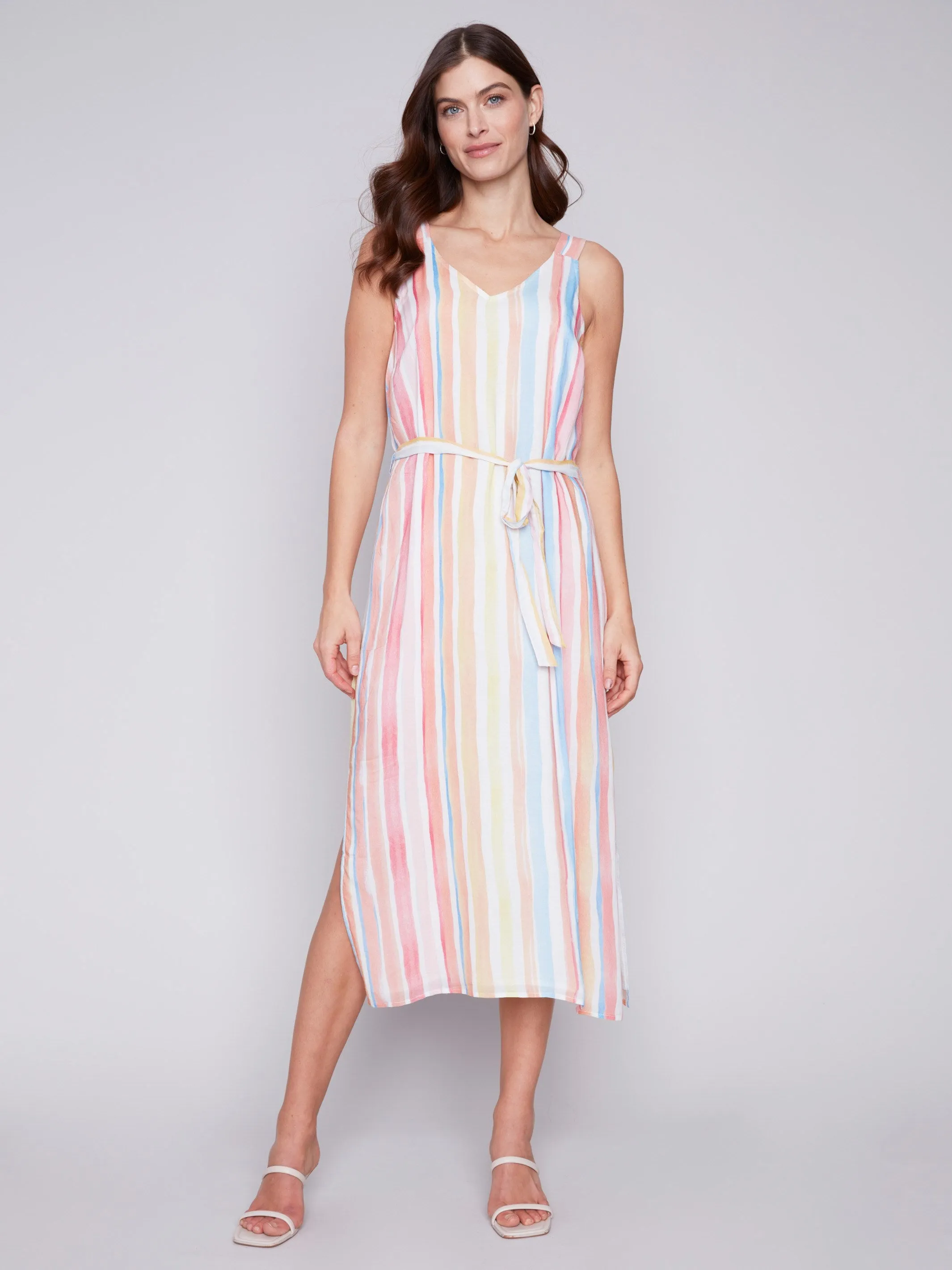 Printed Chiffon Dress - Stripes sold by Charlie B