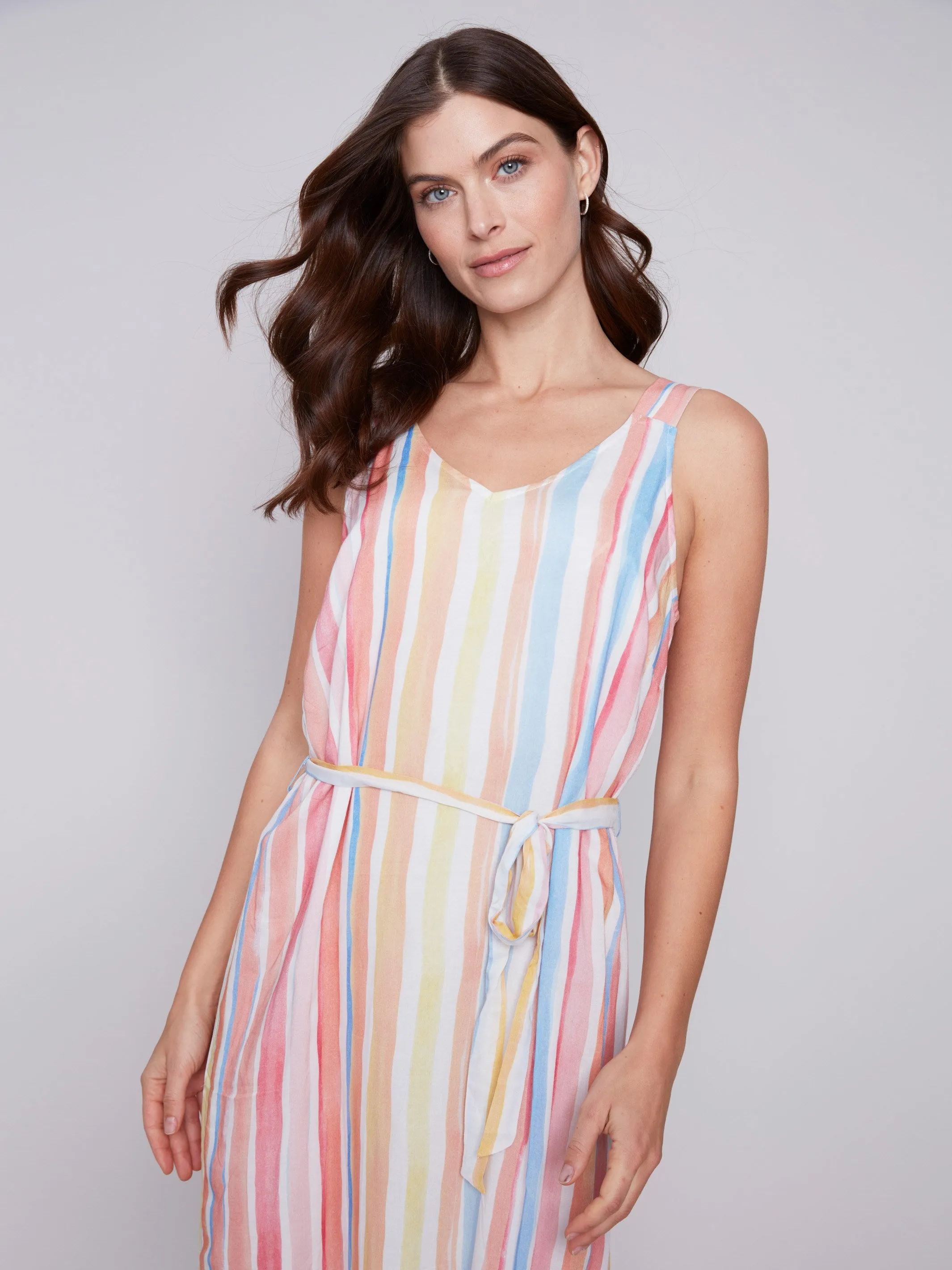 Printed Chiffon Dress - Stripes sold by Charlie B product image thumbnail 2