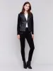 Vintage Faux Leather And Rib Knit Jacket - Black sold by Charlie B