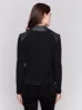 Vintage Faux Leather And Rib Knit Jacket - Black sold by Charlie B