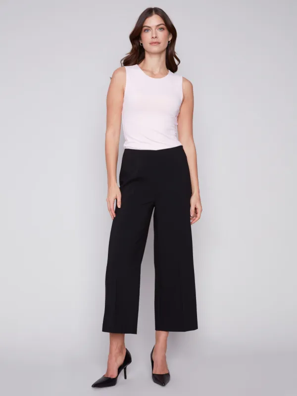 Cropped Wide Leg Pants - Black sold by Charlie B