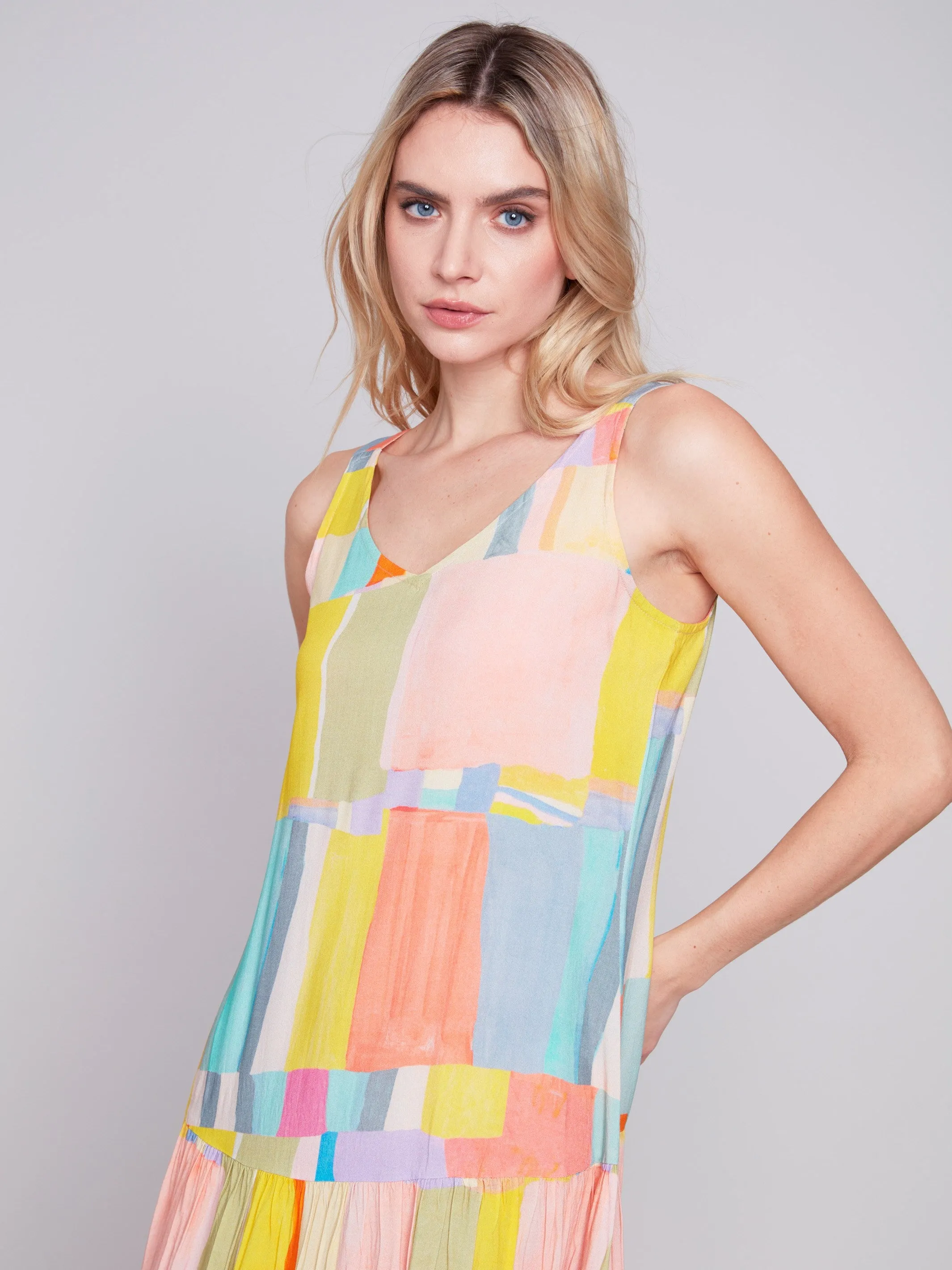 Printed Tiered Maxi Dress - Mosaic sold by Charlie B product image thumbnail 4