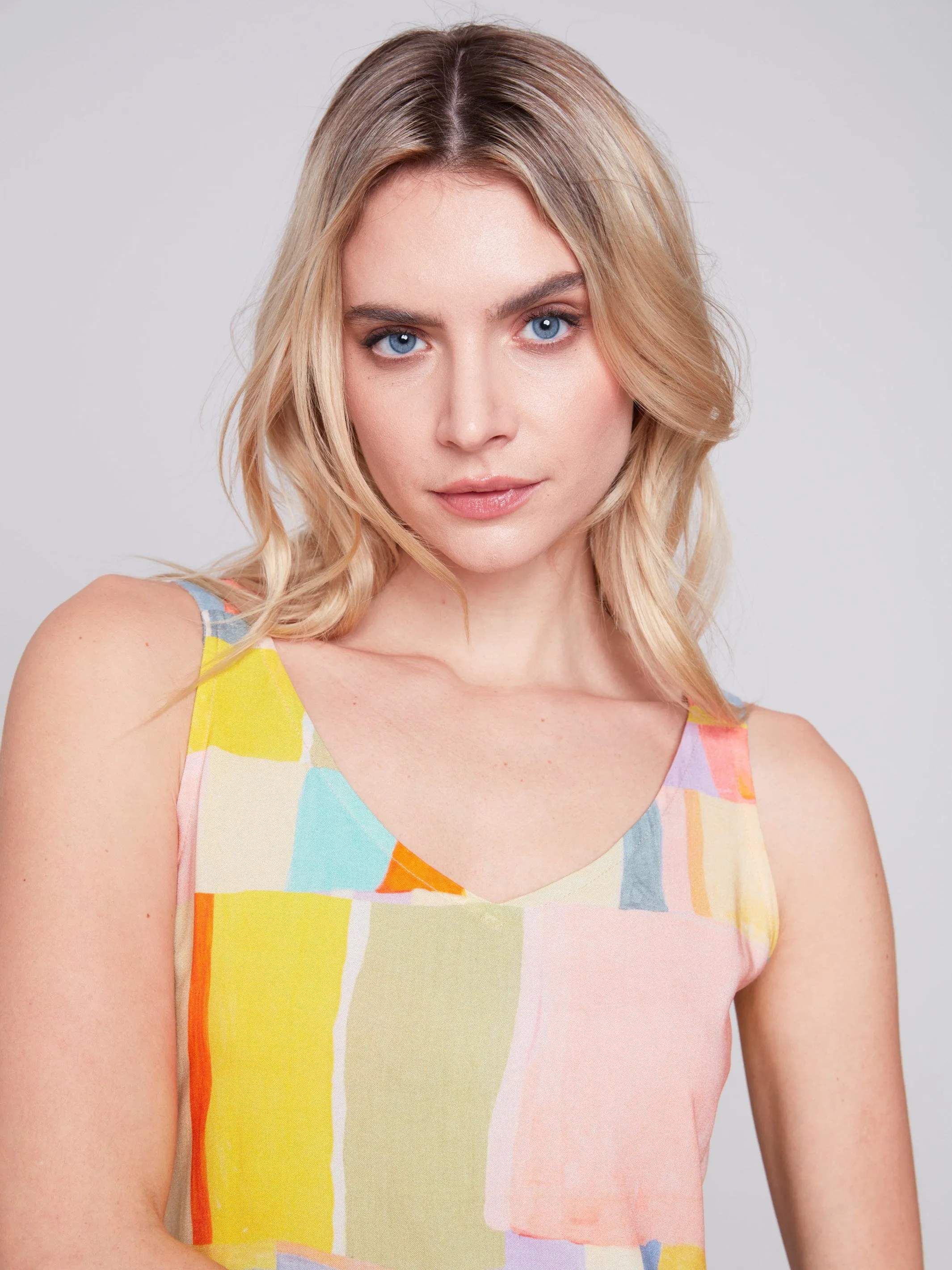 Printed Tiered Maxi Dress - Mosaic sold by Charlie B product image thumbnail 5