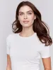 Short-Sleeved Super Stretch Top - Natural sold by Charlie B