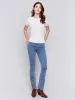 Short-Sleeved Super Stretch Top - Natural sold by Charlie B