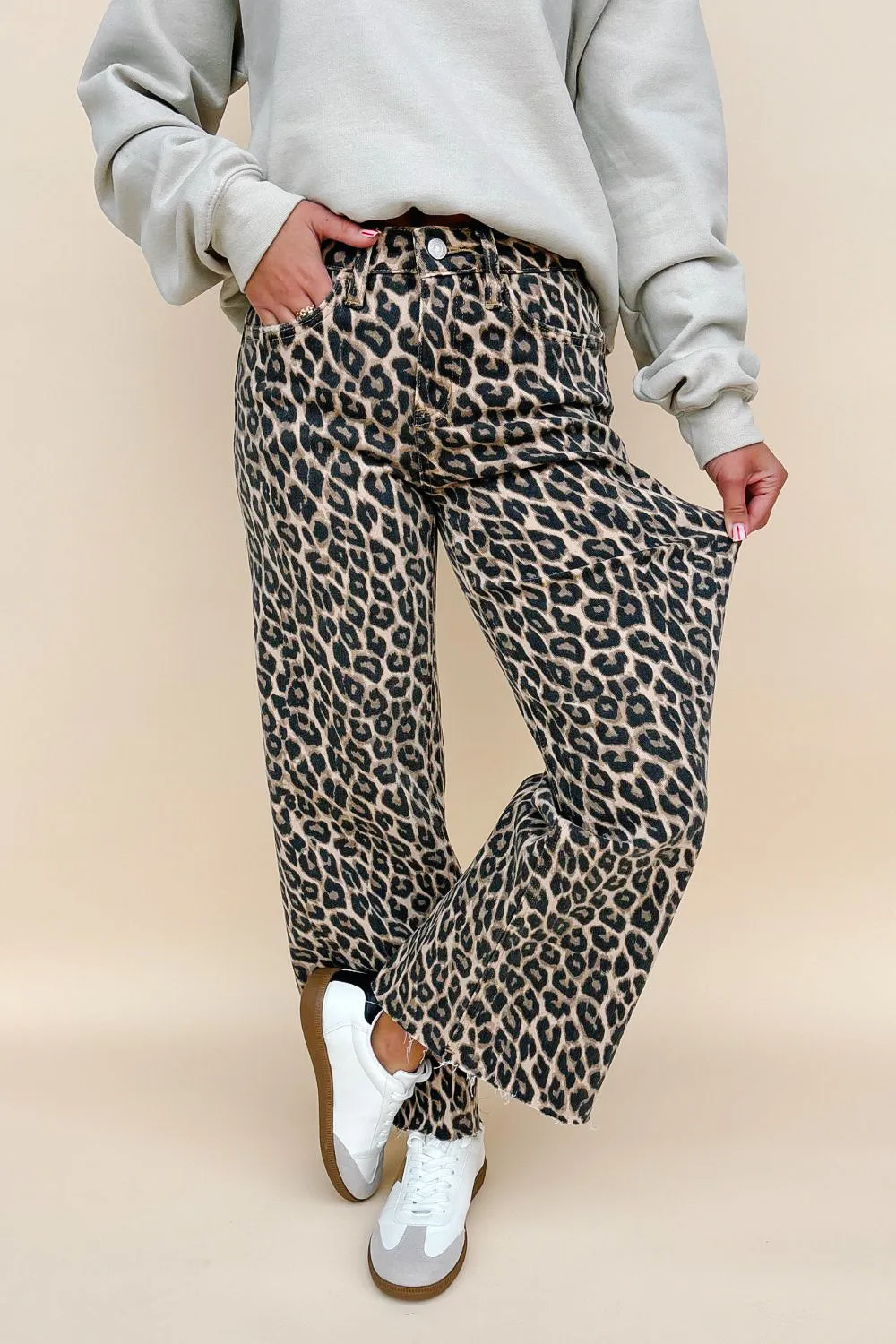 Wild Side Leopard Crop Jeans sold by Charming and Main product image thumbnail 2