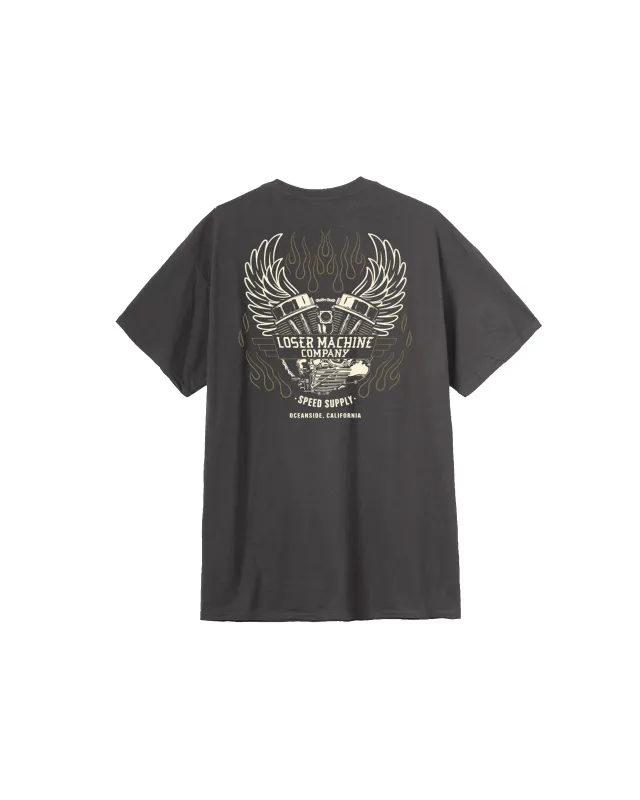 FLY WHEEL STOCK POCKET T-SHIRT made by Loser Machine Company