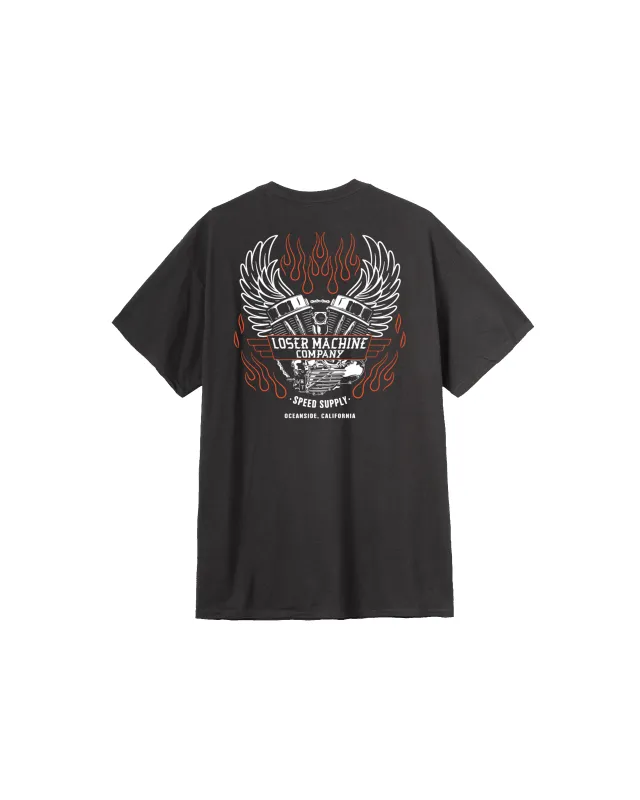 FLY WHEEL STOCK POCKET T-SHIRT made by Loser Machine Company