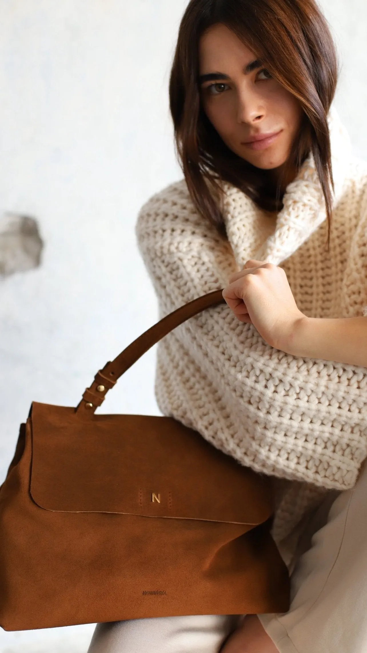 FLAP BAG Maxi - Espresso sold by Novinska product image thumbnail 3