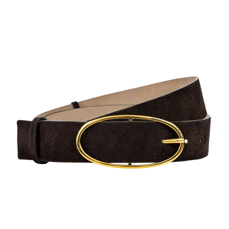 Classic Suede Belt - brązowy sold by Novinska