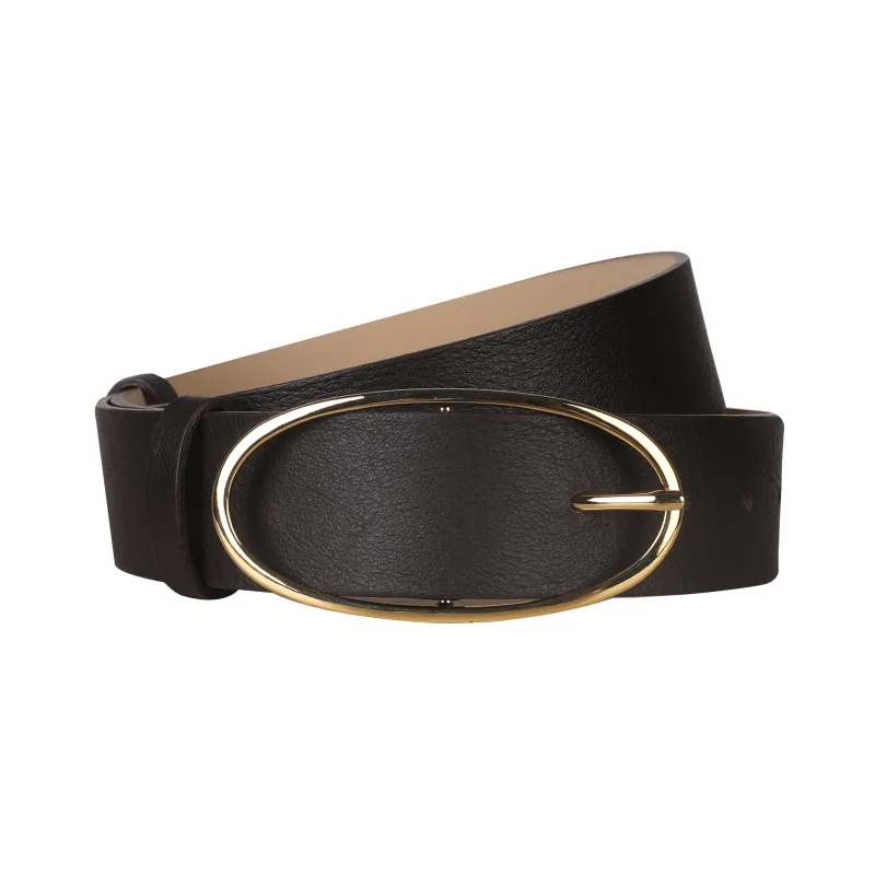 Classic leather belt - brązowy sold by Novinska