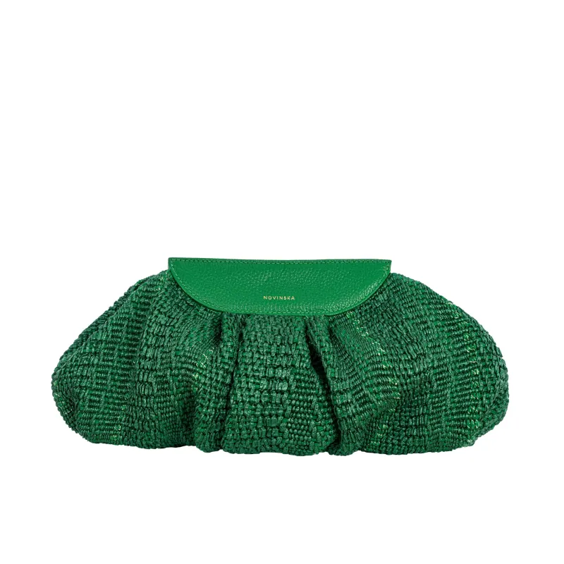 Raffia Cloud Bag - Palm Green sold by Novinska