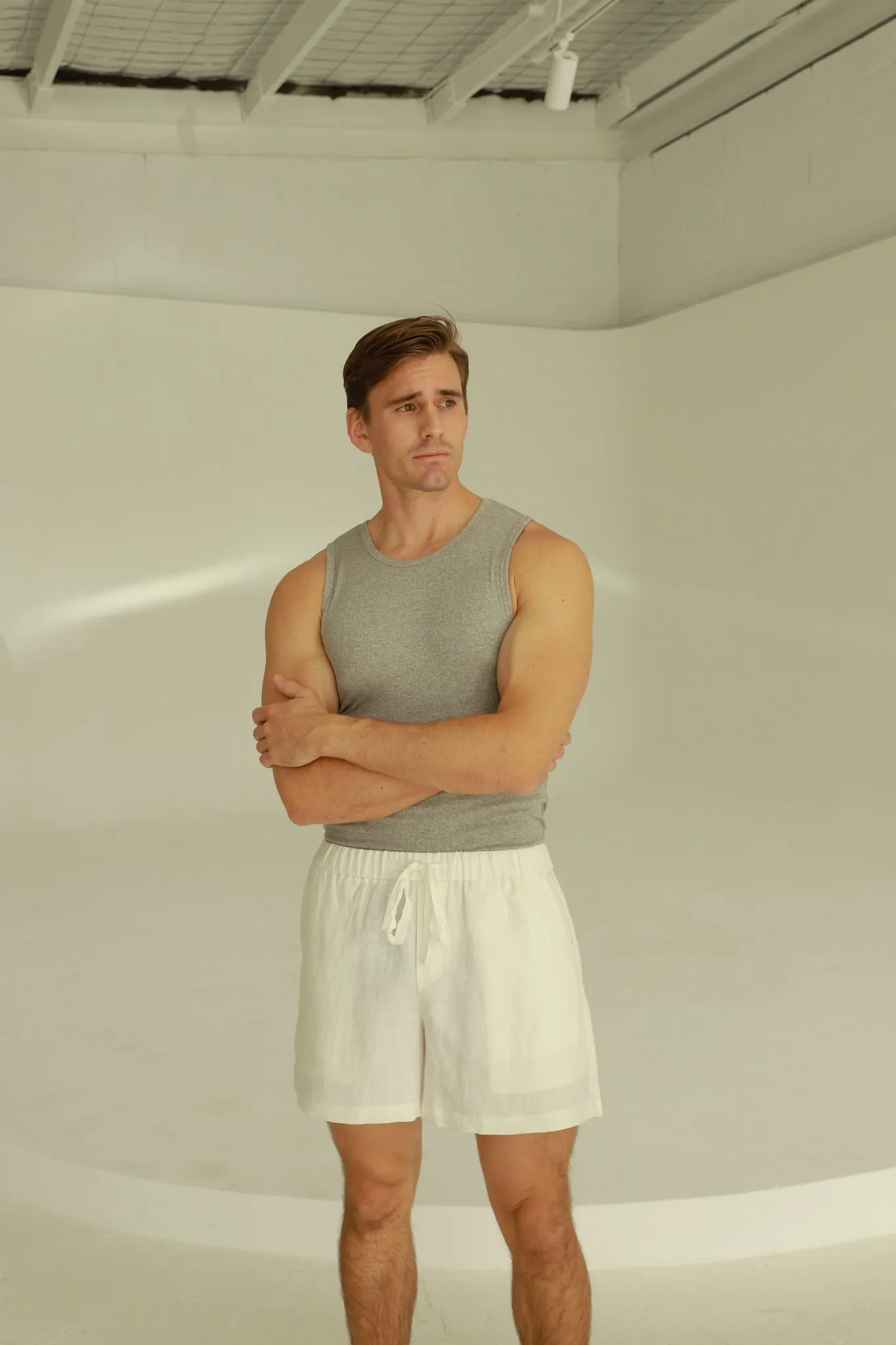 Spring Unisex Linen Shorts sold by Tunchy