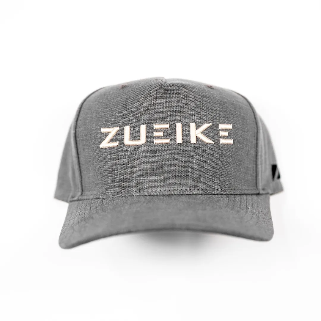 Grey Linen Classic Raised A-Frame Hat sold by Zueike