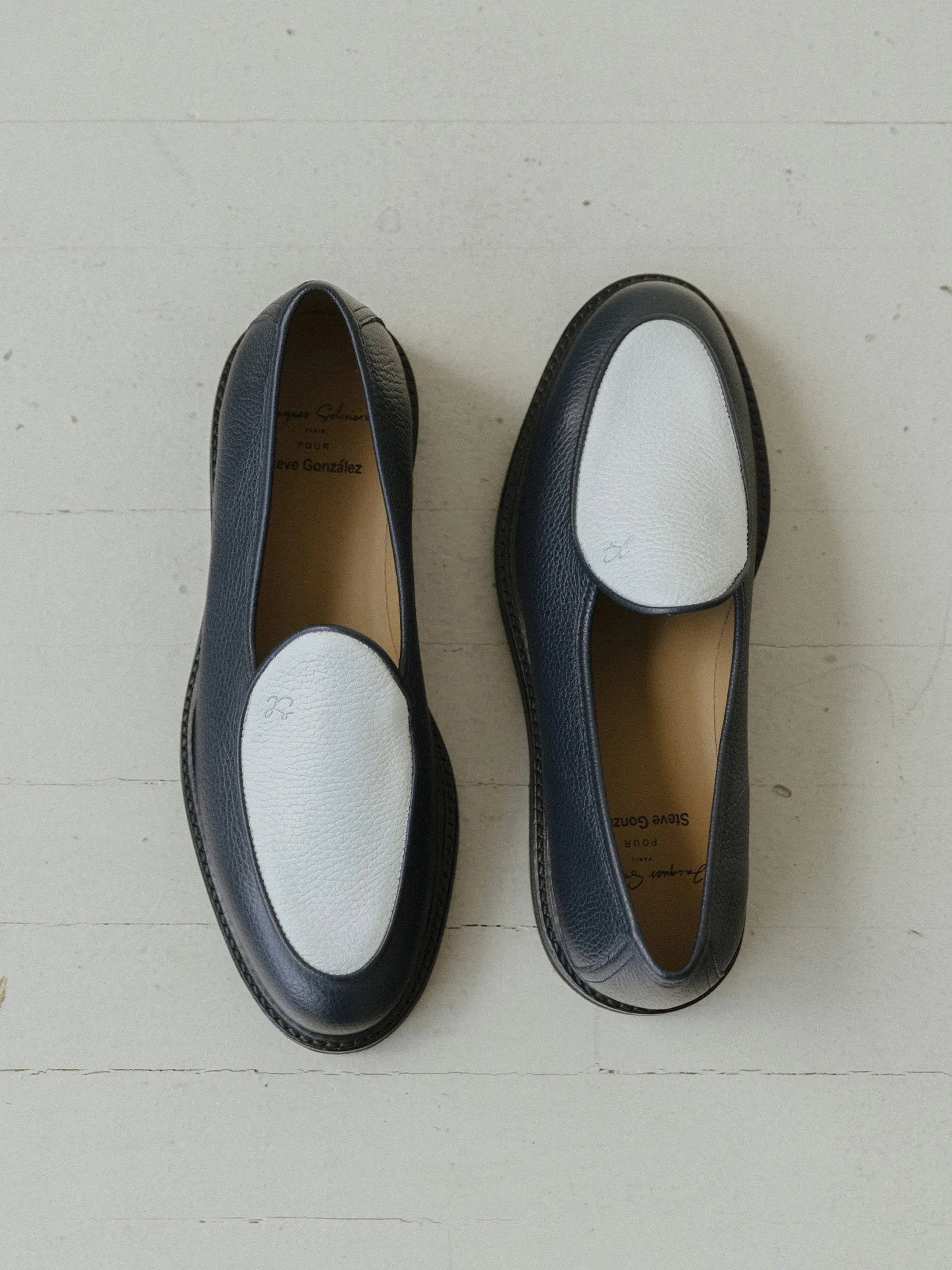 LEX GRAINED NAVY AND WHITE SG sold by Jacques Soloviere