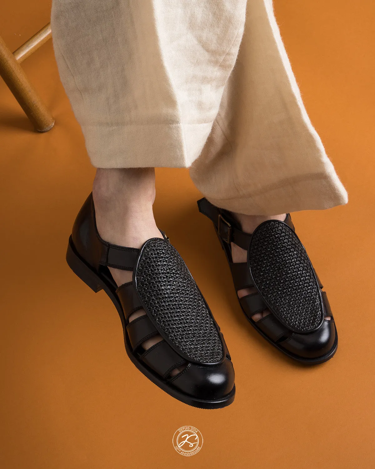 FRANCK BLACK RAFFIA sold by Jacques Soloviere product image thumbnail 5