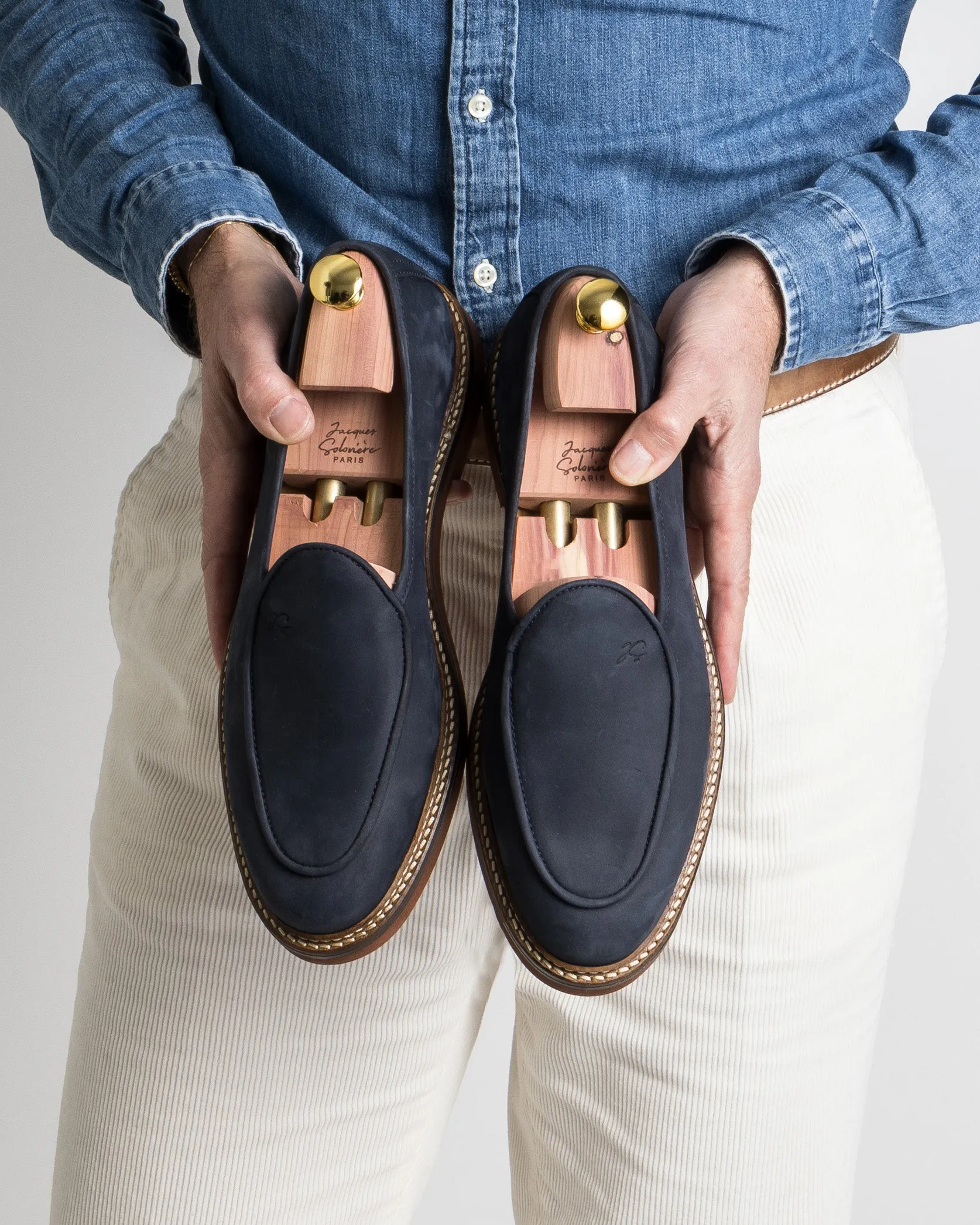 LEX NAVY NUBUCK sold by Jacques Soloviere product image thumbnail 4