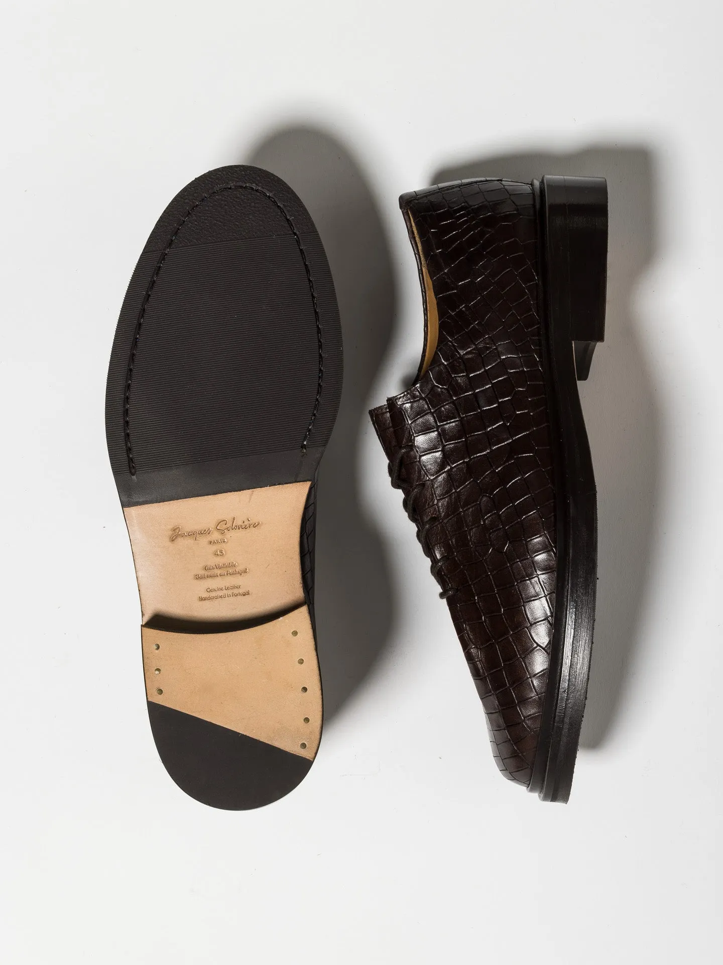 EDOUARD PRINTED CALF DARK BROWN sold by Jacques Soloviere product image thumbnail 4
