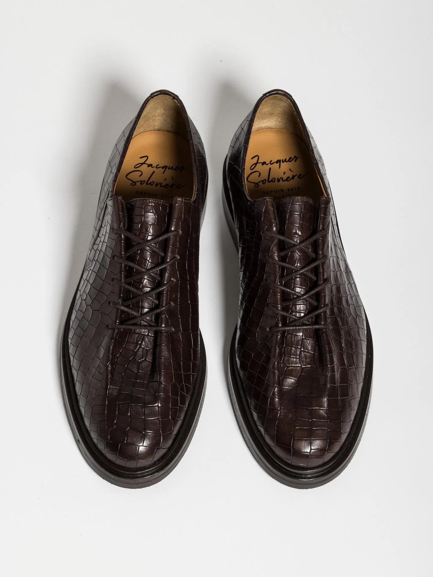 EDOUARD PRINTED CALF DARK BROWN sold by Jacques Soloviere product image thumbnail 3