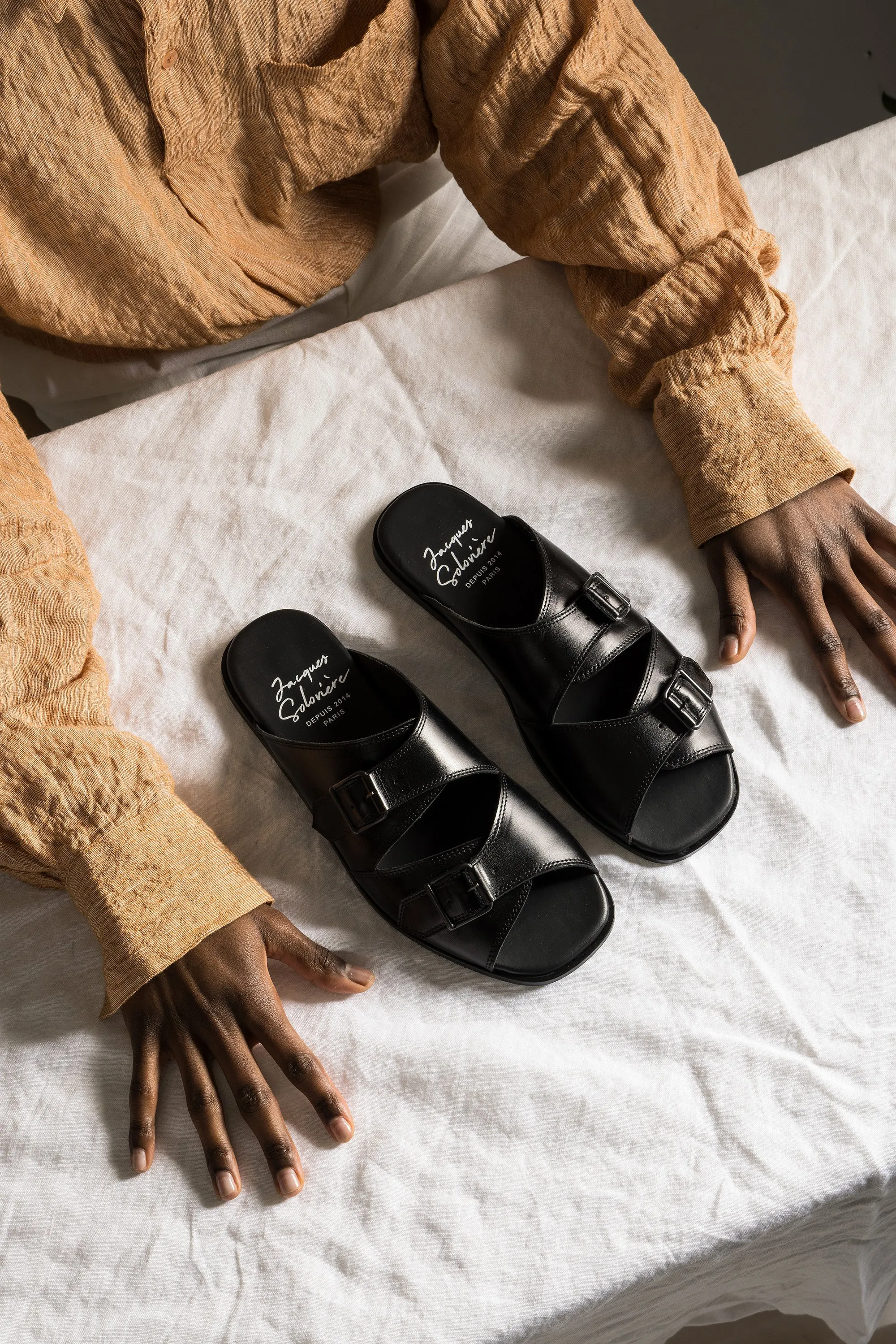 ALLY SANDAL POLISHED CALF BLACK sold by Jacques Soloviere product image thumbnail 5