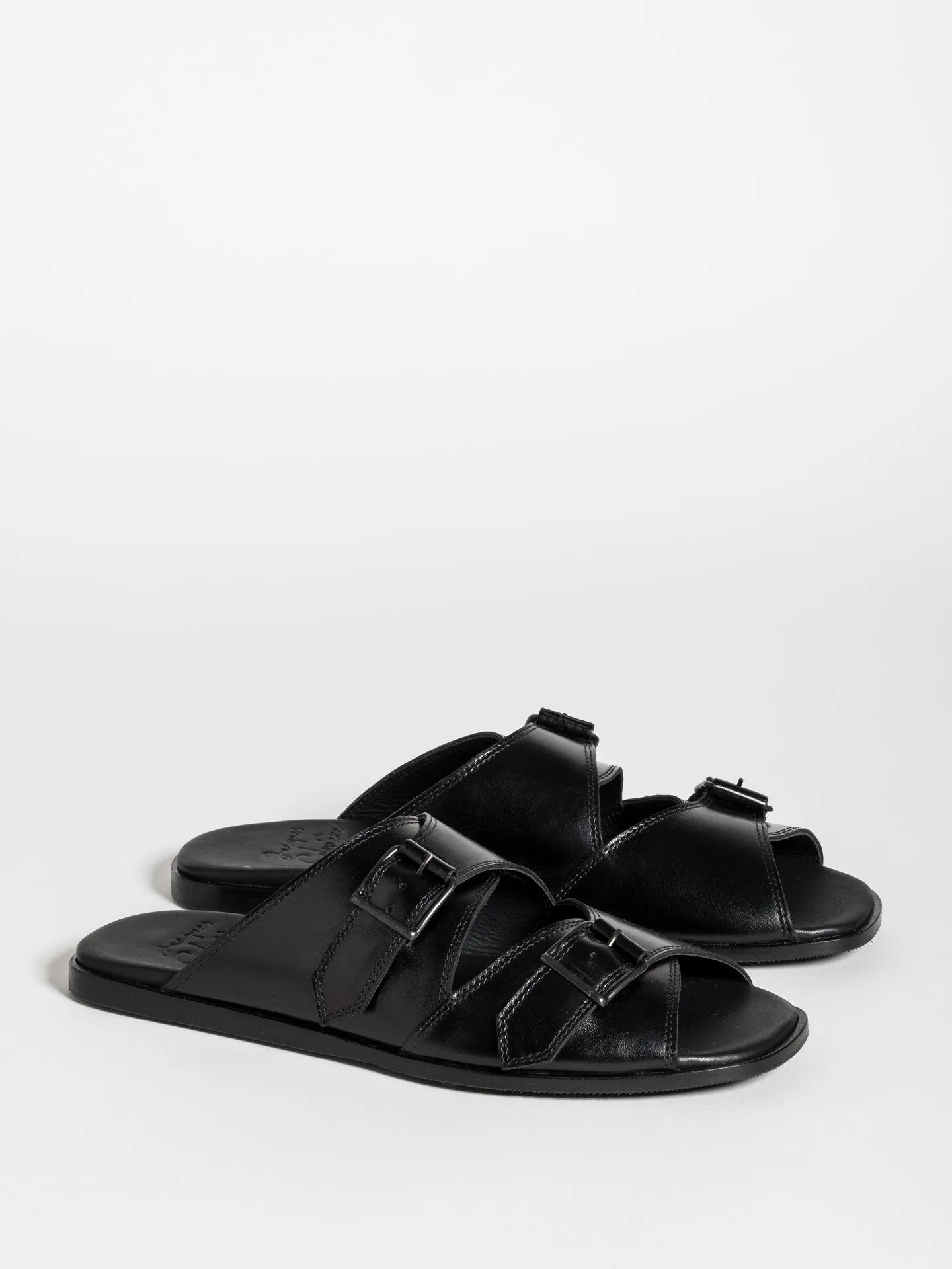 ALLY SANDAL POLISHED CALF BLACK sold by Jacques Soloviere