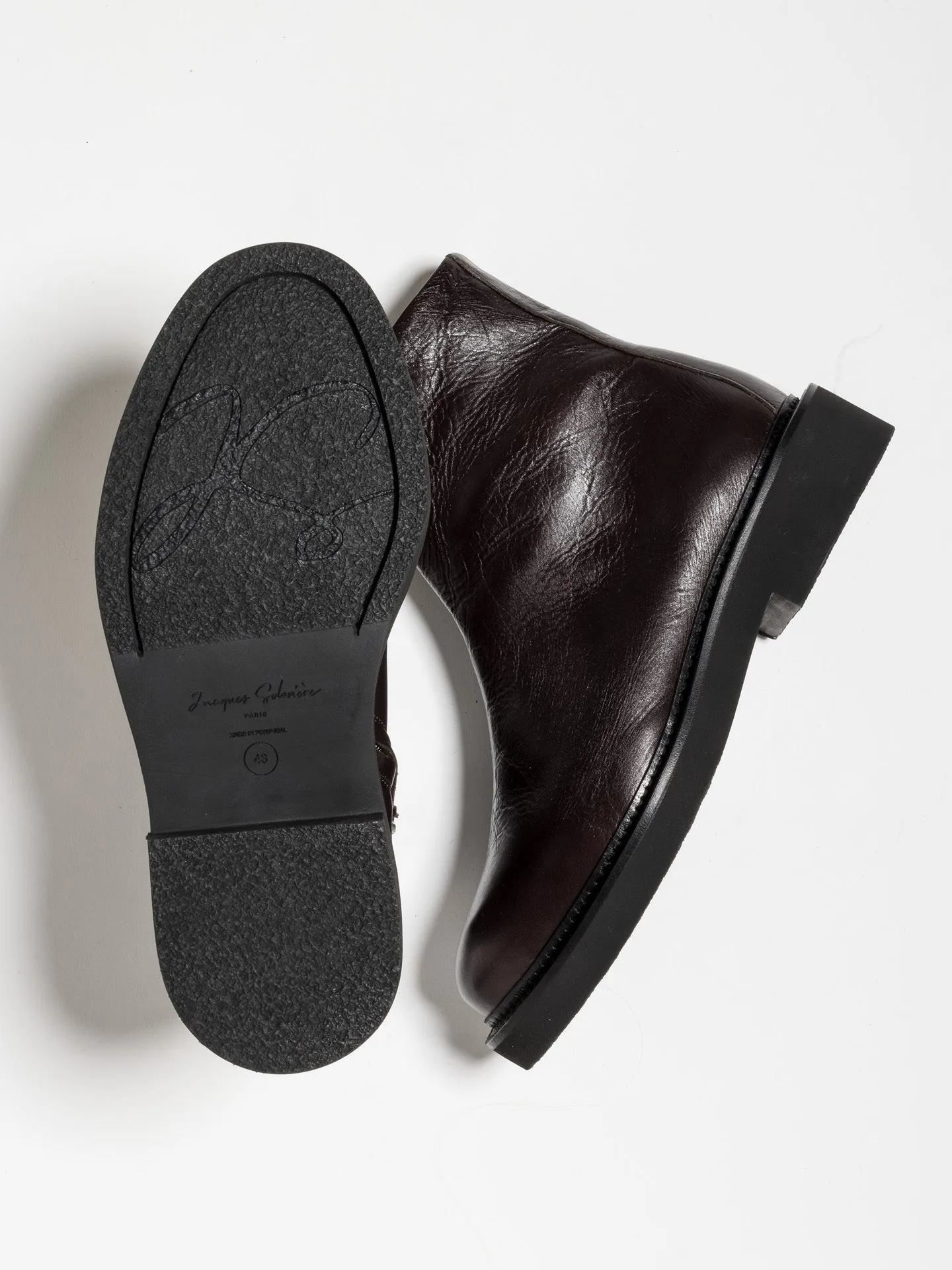 MARCUS DISTRESSED CALF DARK BROWN sold by Jacques Soloviere product image thumbnail 3