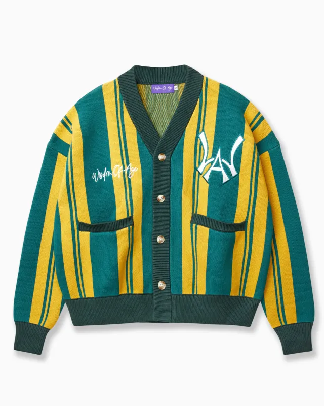 WOA City Cardigan- Teal & Yellow sold by Wisdom of Age