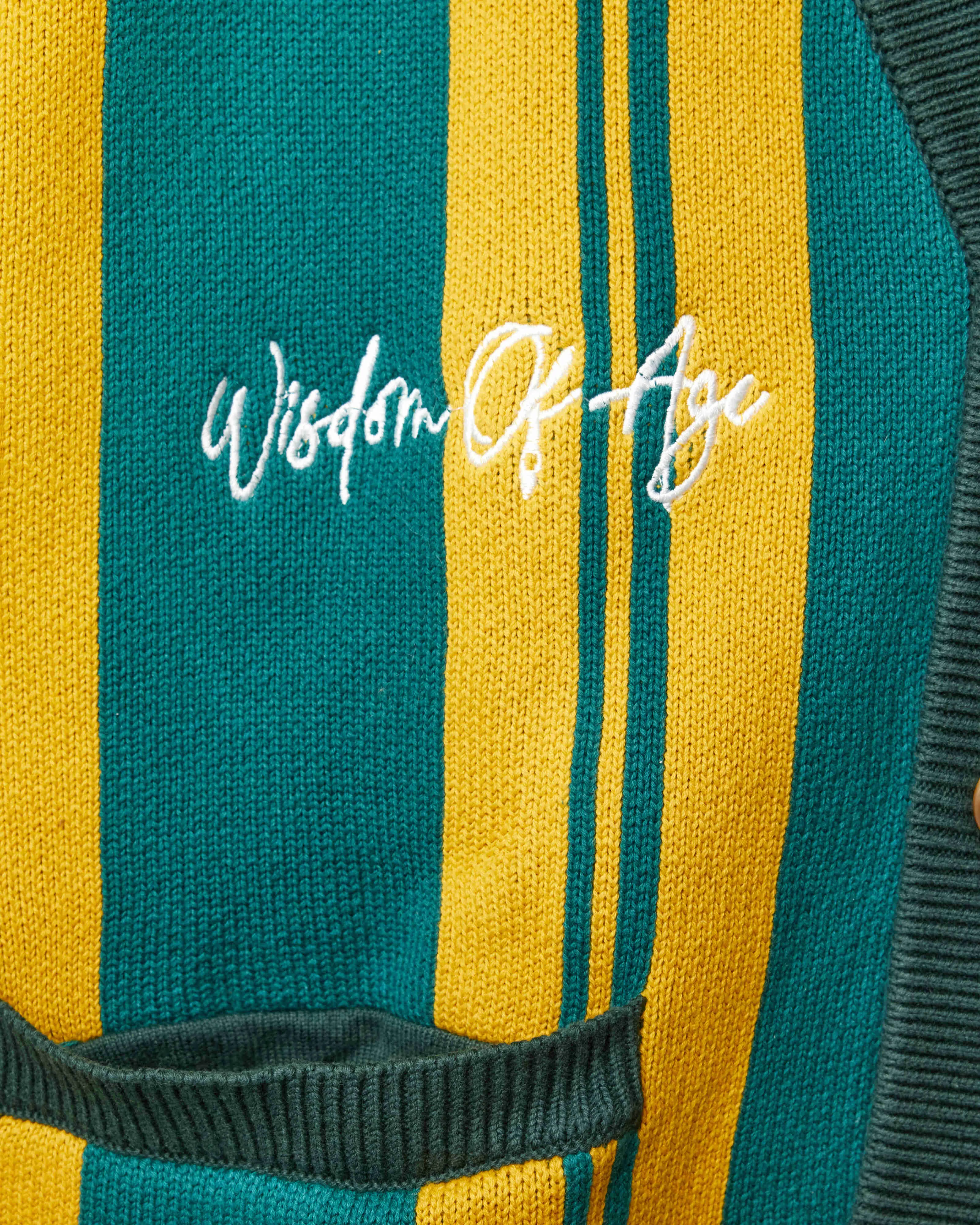 WOA City Cardigan- Teal & Yellow sold by Wisdom of Age product image thumbnail 4