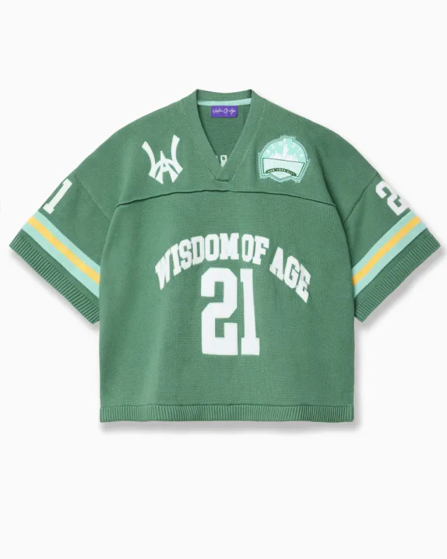 Knit Football Jersey- Sage Green sold by Wisdom of Age