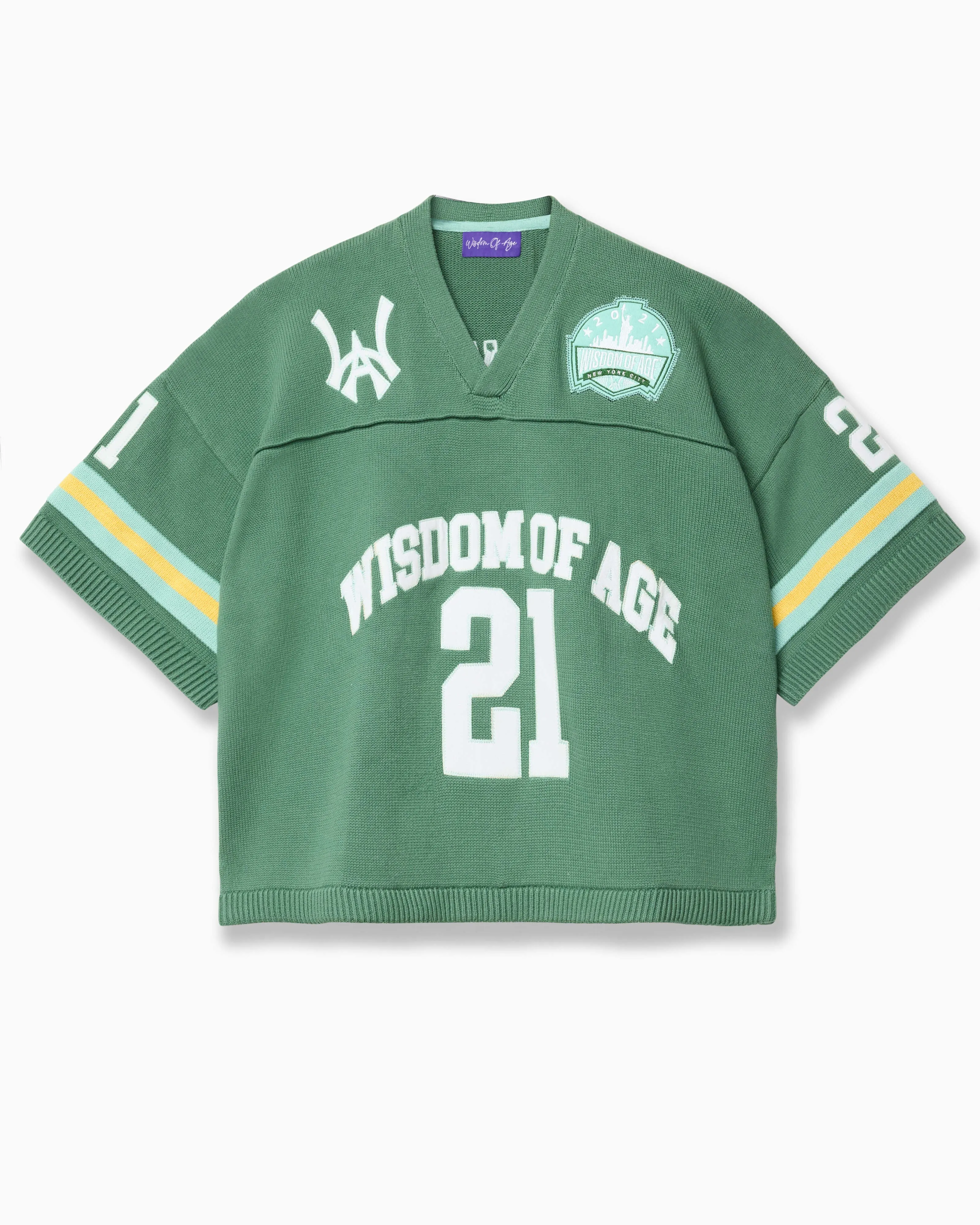 Knit Football Jersey- Sage Green sold by Wisdom of Age