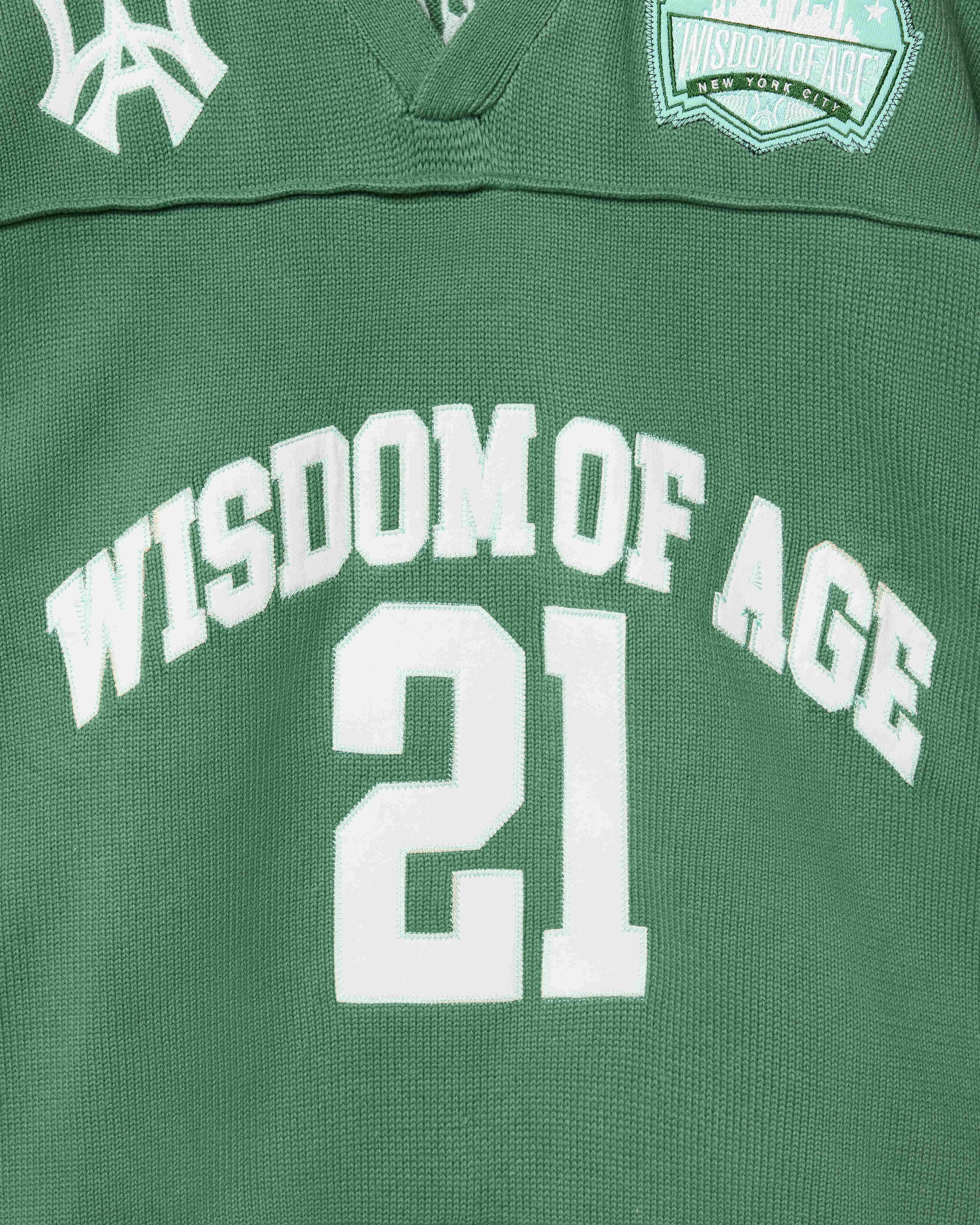 Knit Football Jersey- Sage Green sold by Wisdom of Age product image thumbnail 4