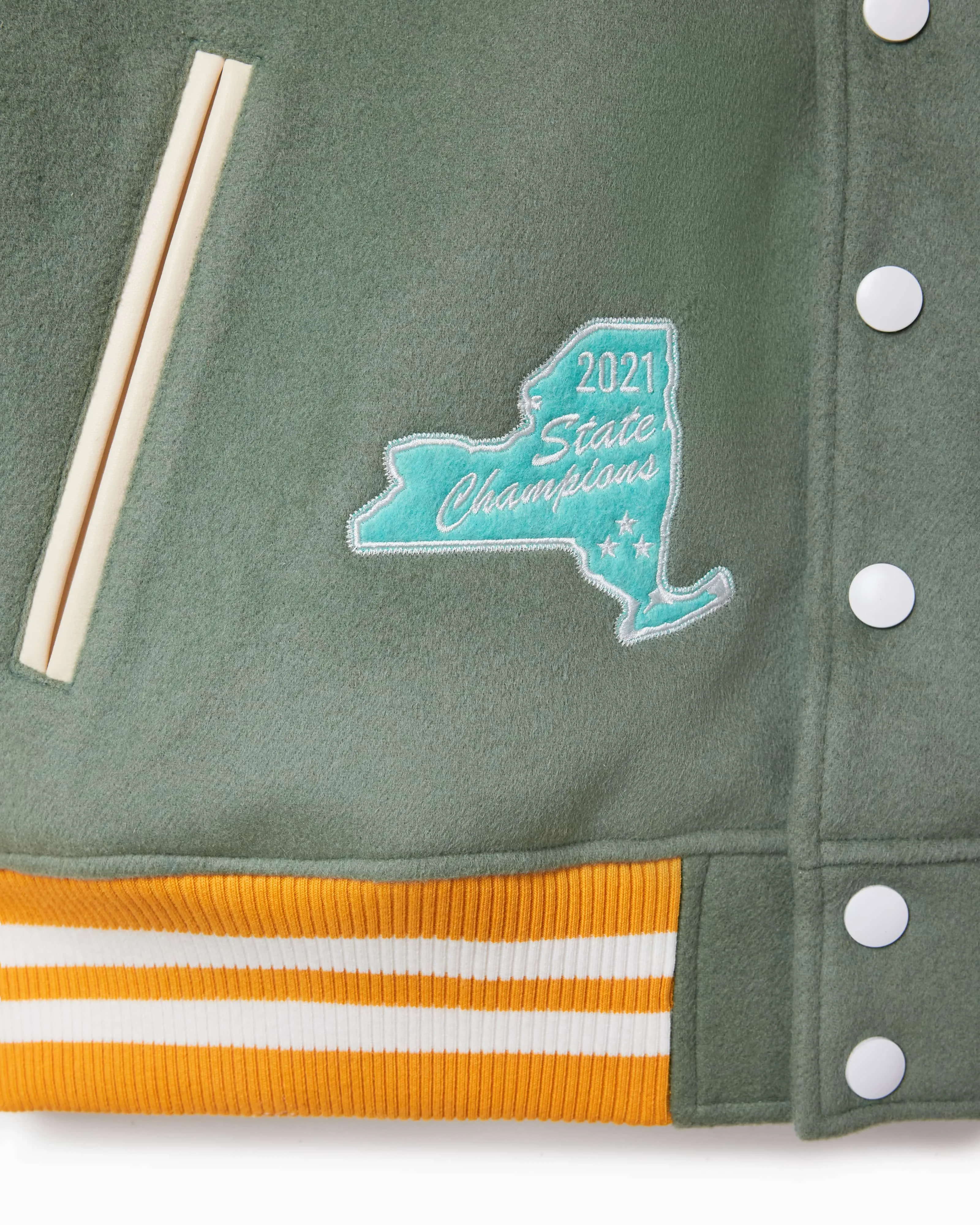 Bulldog Varsity Jacket - Sage Green sold by Wisdom of Age product image thumbnail 4