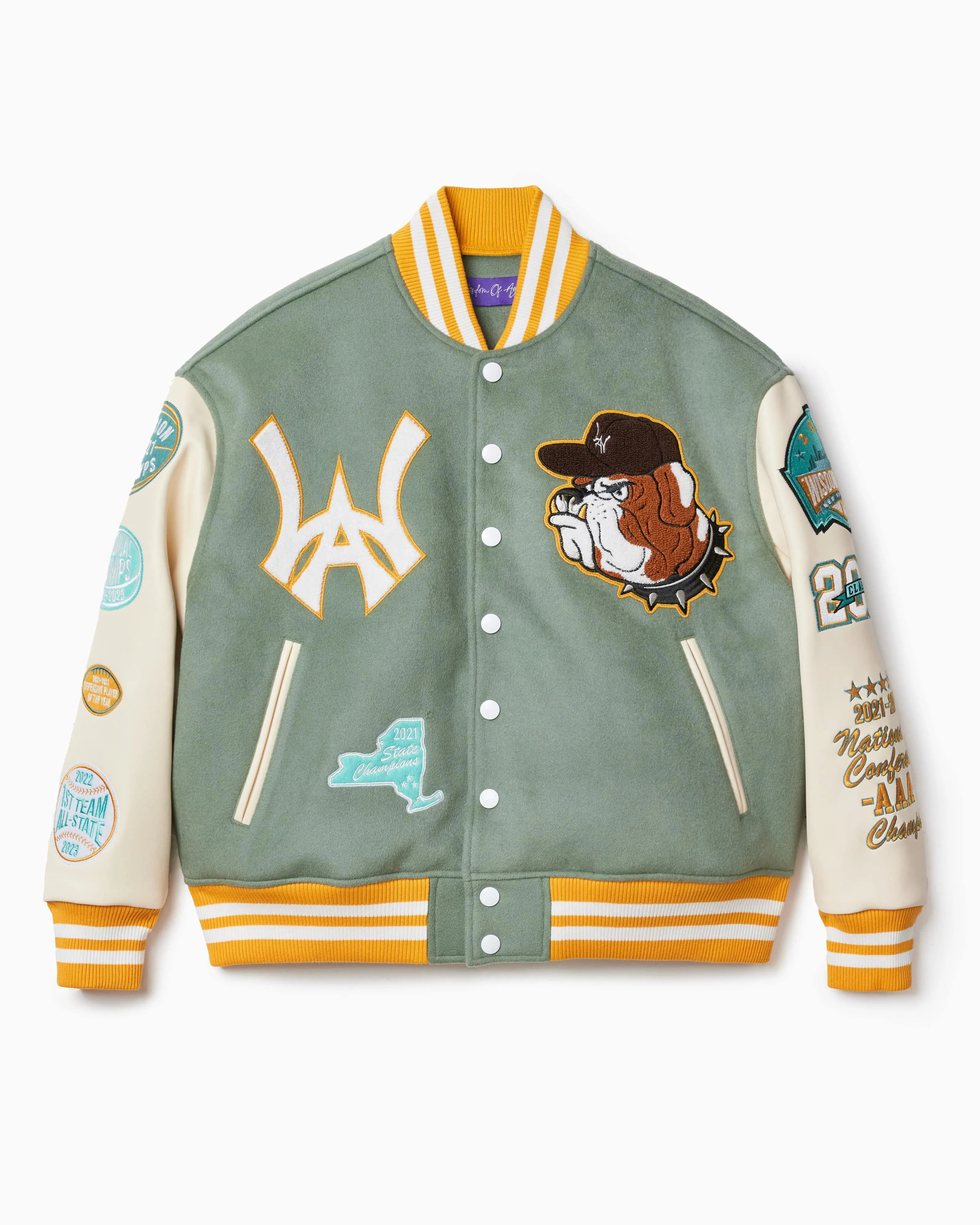 Bulldog Varsity Jacket - Sage Green sold by Wisdom of Age