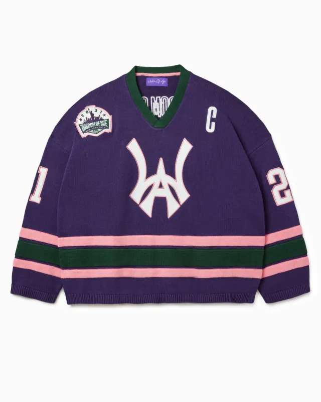 Knit Hockey Jersey - Purple sold by Wisdom of Age