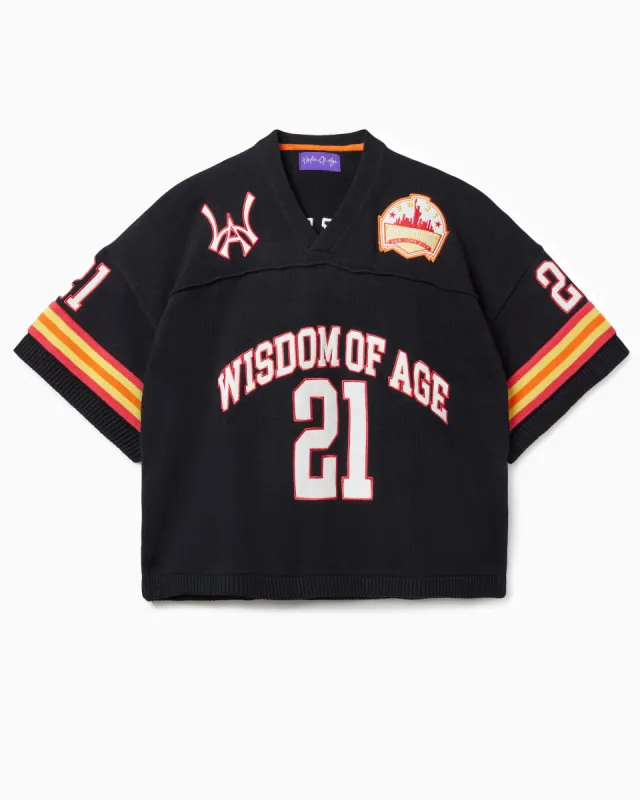 Knit Football Jersey - Black sold by Wisdom of Age