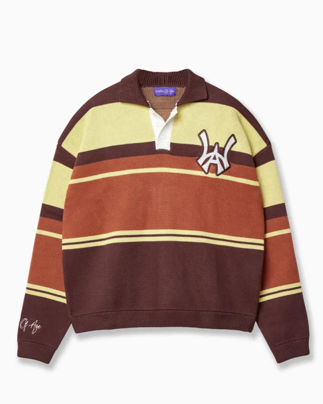 WOA Carlton Rugby Sweater- Butterscotch sold by Wisdom of Age