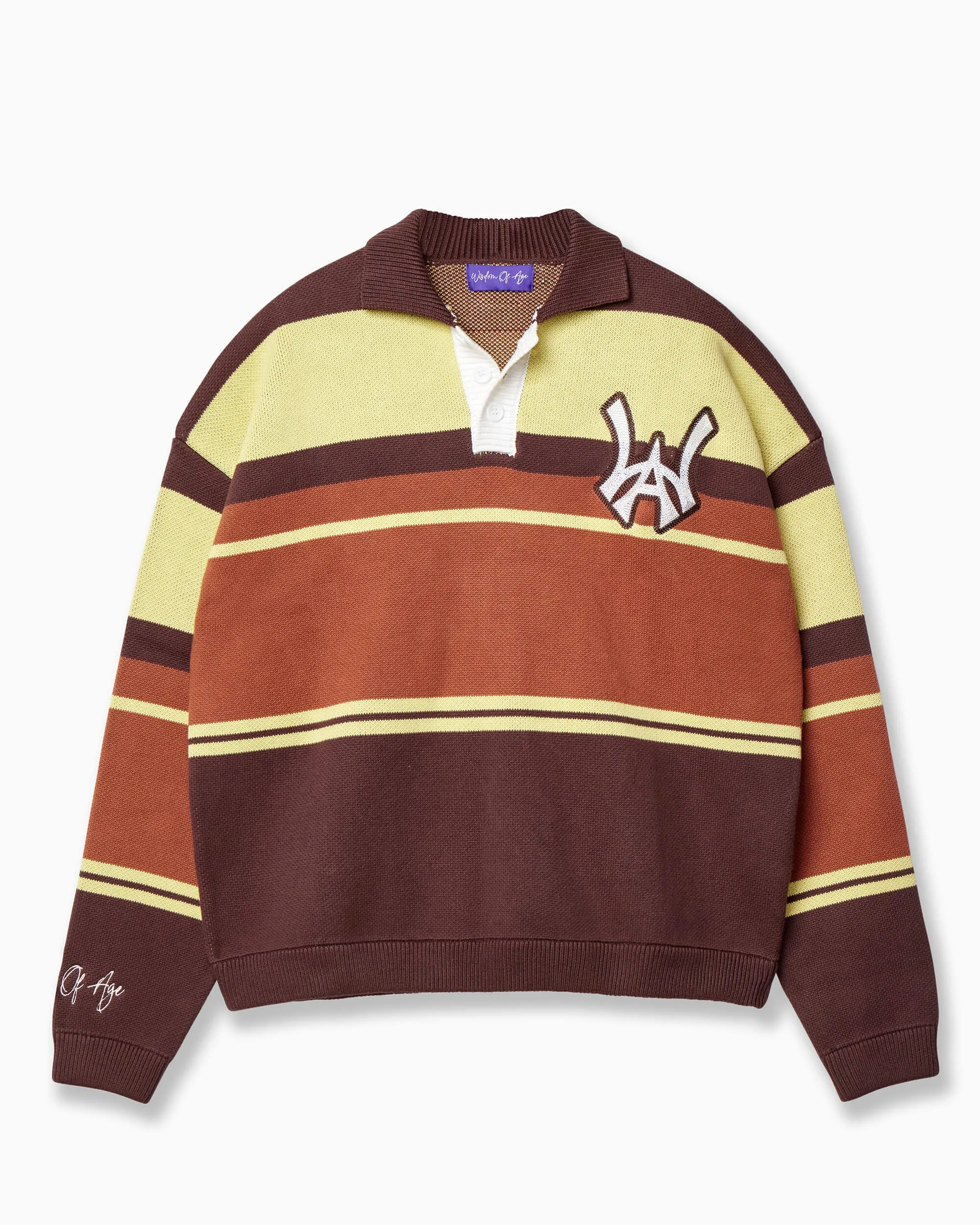 WOA Carlton Rugby Sweater- Butterscotch sold by Wisdom of Age